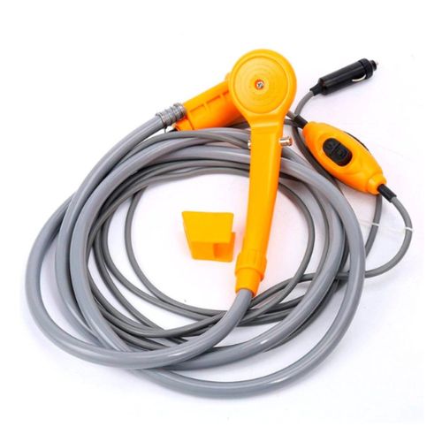 Chuveiro Portátil Para Camping Acendendor de Carro 12V - Laranja