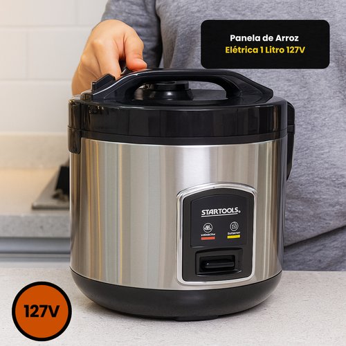 Panela de Arroz Elétrica 1 Litro 127V - Preta