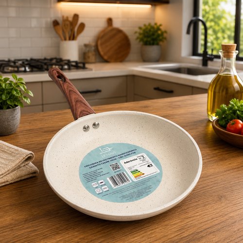 Frigideira Nanocêramico Granito 20CM - Creme