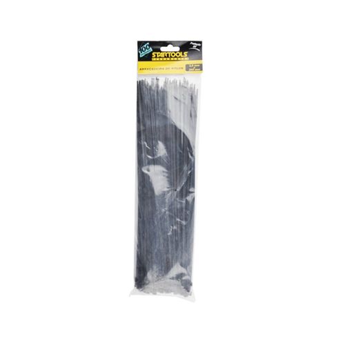 Abraçadeira de Nylon 30cm x 3,6mm com 100 Unidades - Preta