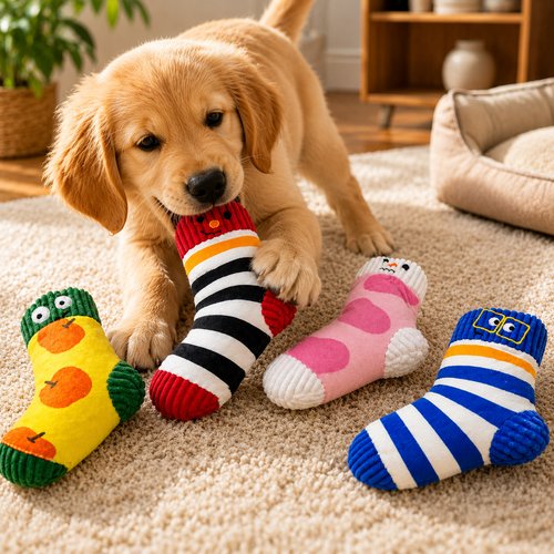 Brinquedo Pet Meia Pelúcia com Apito 22cm - Sortido
