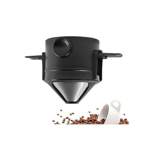 Mini Filtro Coador de Café Portátil Reutilizável Com Suporte Dobrável
