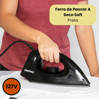 Ferro de Passar A Seco Soft 127V - Preta