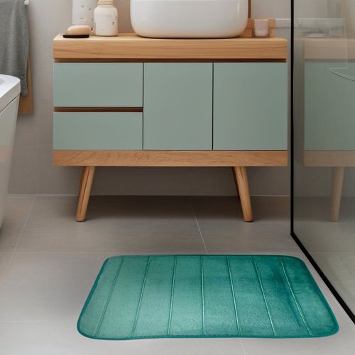 Tapete Soft para Banheiro Antiderrapante 40x60cm - Verde Tiffany