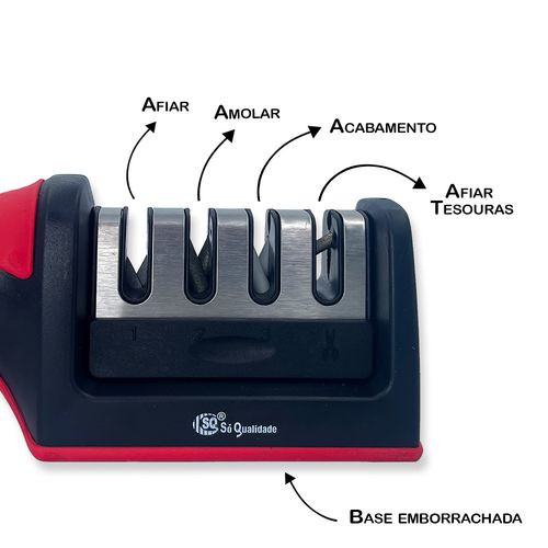 WE DROP - Amolador Afiador De Facas 4 Opções De Afiar Profissional