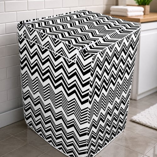 Capa de Maquina de Lavar Abertura Frontal Lavanderia com Ziper G - Zig Zag