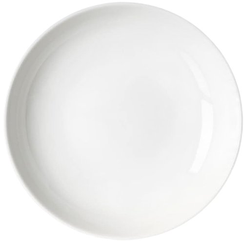 Conjunto 6 Pratos Fundo Moon Vidro  24 cm - Branca