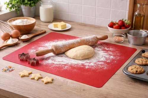 Tapete Culinário de Silicone 40x30 cm FRATELLI - Vermelho