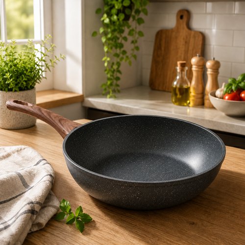 Frigideira  Revestida Nanocerâmico 28cm- Preta