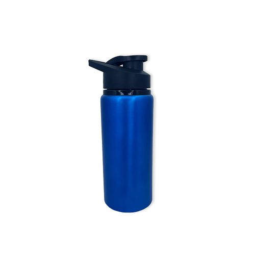 Squeeze Alumínio 600ml Garrafa Com Alça Água Garrafinha - Azul