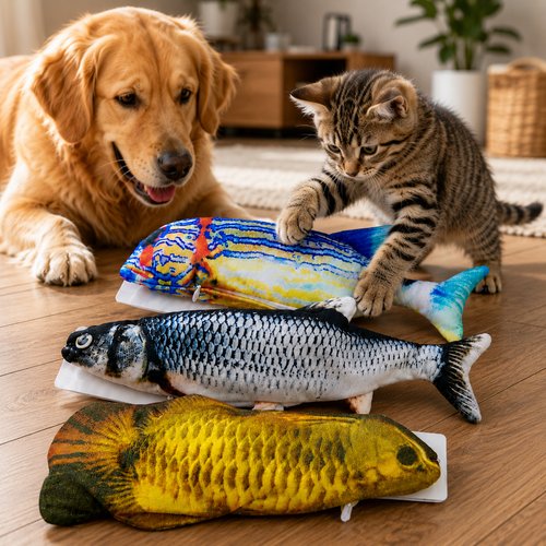 Brinquedo Pelúcia Peixe com Movimentação 26cm - Sortido