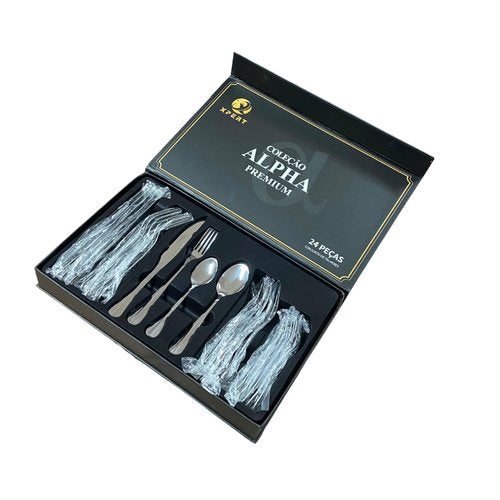 Conjunto de Talheres Inox – 24 Peças