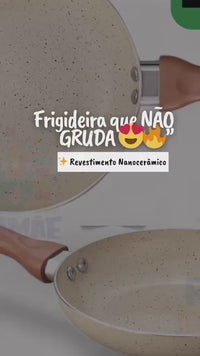 Frigideira Nanocerâmico Granito com Tampa 28cm - Creme