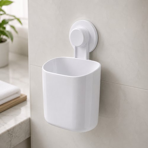 Suporte Multiuso com Ventosa Adesiva - Branca