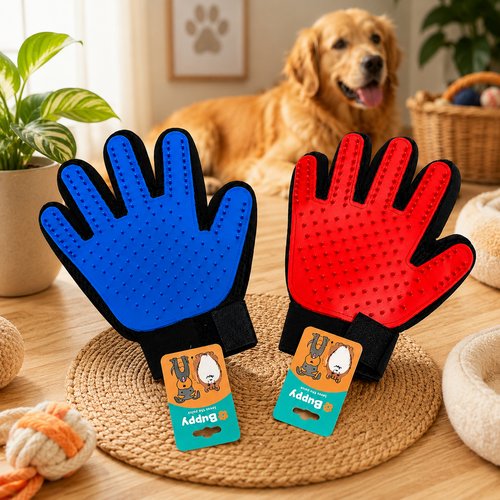 Luva Para Escovar Pelos Pets  23CM - Sortida