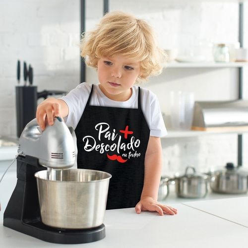 Avental Infantil Vida Pratika Pai Descolado Preto