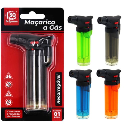 WE DROP - Mini Maçarico A Gás Recarregável Regulador De Chamas