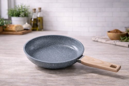 Frigideira Max Chefe Wood 22cm - Cinza