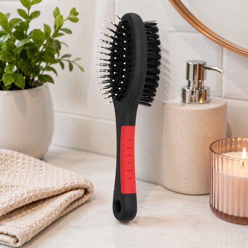Escova Para Pets Dupla Face 21cm - Preta