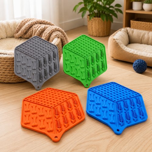 Comedouro Silicone com Ventosa para Pet - Sortido