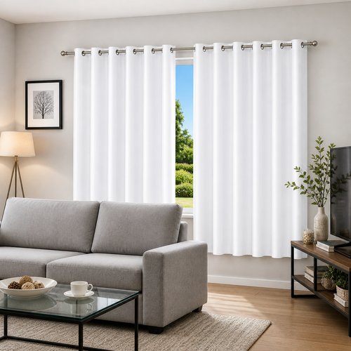 Cortina Black- out com ilhos 280m x 140m - Branca