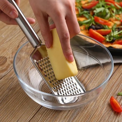 Ralador Inox 24cm Aço Inoxidável Manual Cozinha Queijo Legumes Resistente Durável